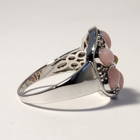 VTG NIB 925 Pink Ethiopian Opal Ring Size 11 - Picture 5 of 11